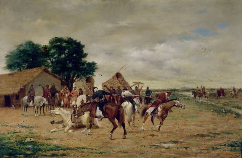 El juego del pato (from 1870 until 1903) as a canvas print