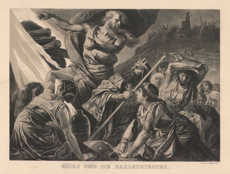 Elijah and the Priests of Baal as a canvas print