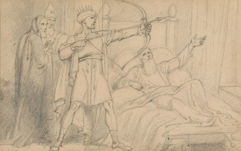 Elisha on His Death-Bed (before 1835) as a canvas print