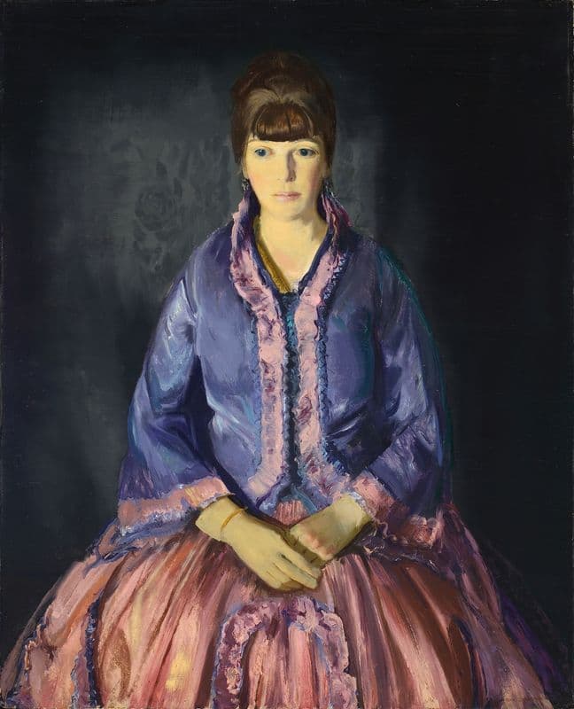 Emma in the Purple Dress as a canvas print