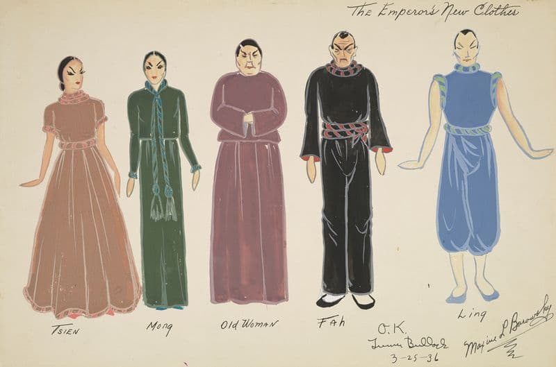 Emperor’s New Clothes: Tsien, Mong, Old Woman, Fah, Ling (1934-1943) as a canvas print