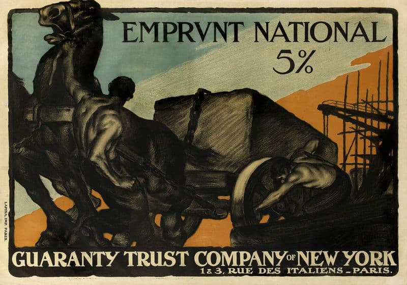 Emprunt National 5percent Guaranty Trust Company Of New York as a canvas print