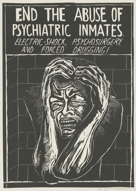 End the abuse of psychiatric inmates as a canvas print