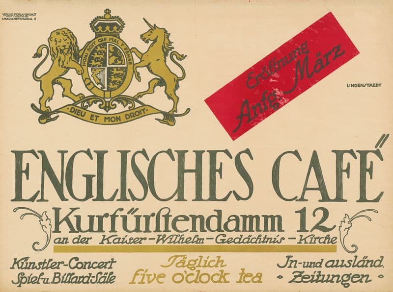 Englisches Café. Kurfürstendamm 12 as a canvas print