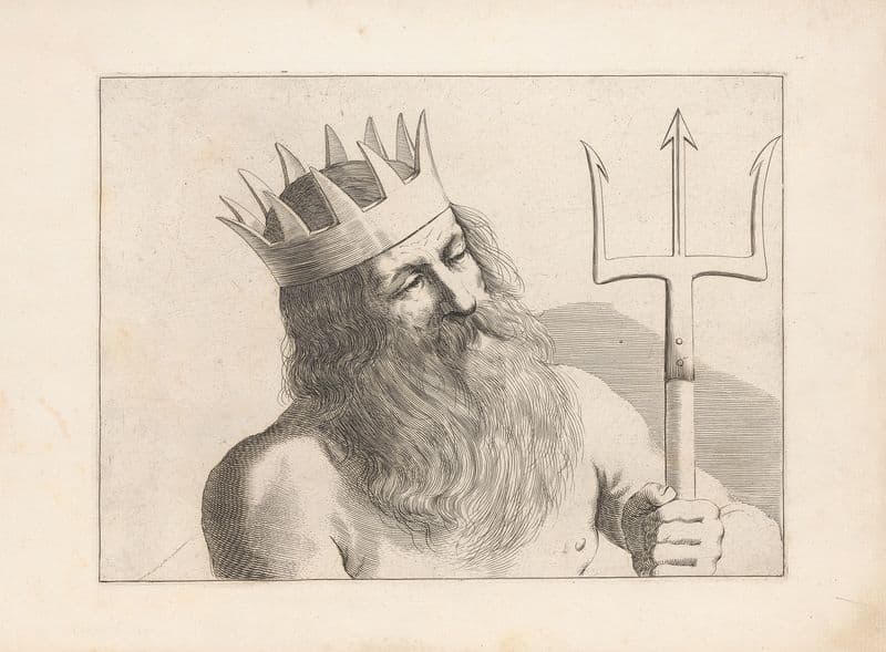Engravings after Guercino’s Libro dei Disegni Pl.19 (c. 1630) as a canvas print