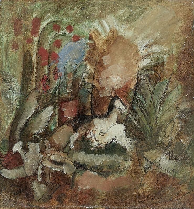 Ensemble de deux oeuvres as a canvas print