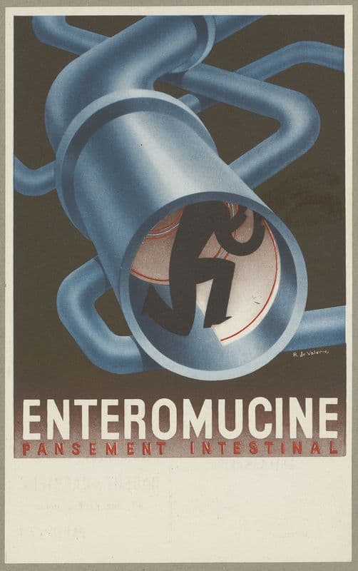 Enteromucine (1910-1950) as a canvas print
