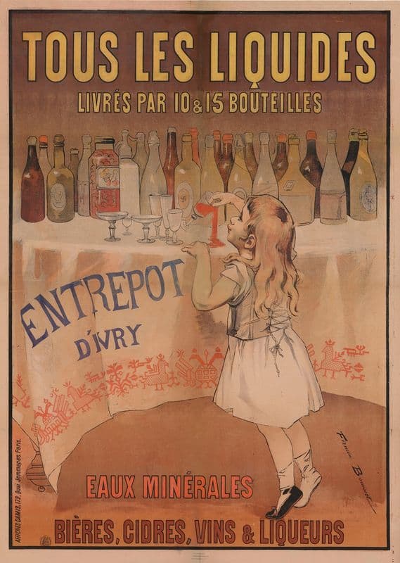Entrepôt d’Ivry. Tous les liquides livrés par 10 & 15 bouteilles as a canvas print