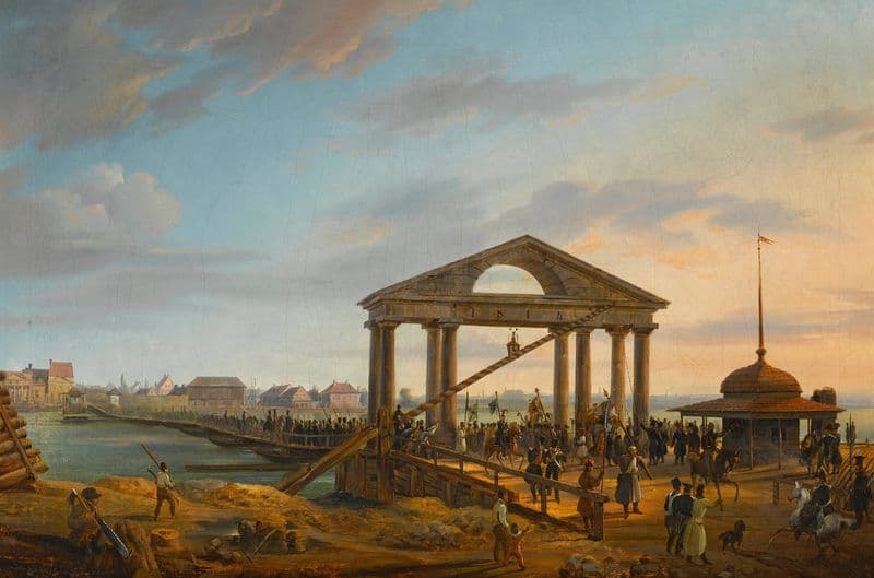 Entry to Warsaw with captives and standards won in the battles of Wawer and Dąb Wielki on 2 April 1831 as a canvas print