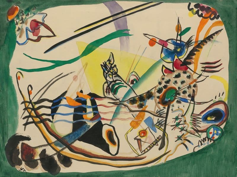 Entwurf Zu ‘grüner Rand’ (Study For ‘green Border’) as a canvas print