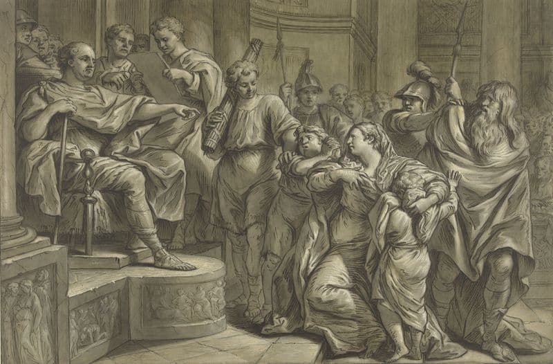Eponina vraagt aan Vespasianus genade voor Sabinus (1726 - 1783) as a canvas print