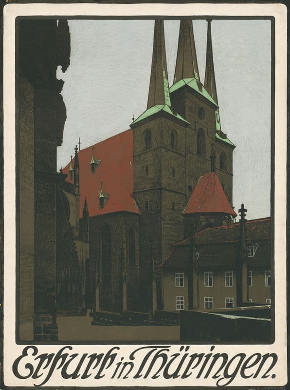 Erfurt in Thüringen as a canvas print