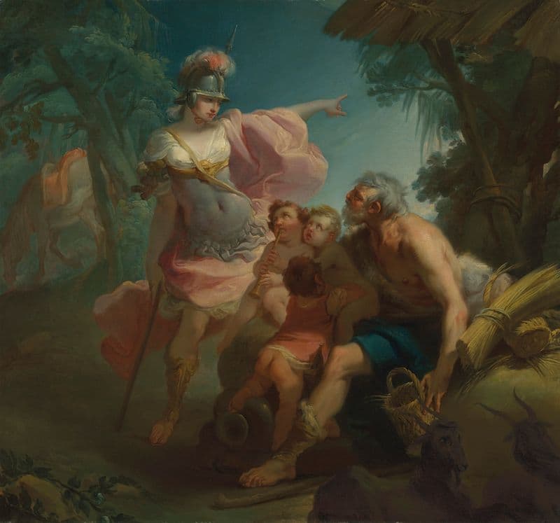 Erminia amongst the Shepherds as a canvas print