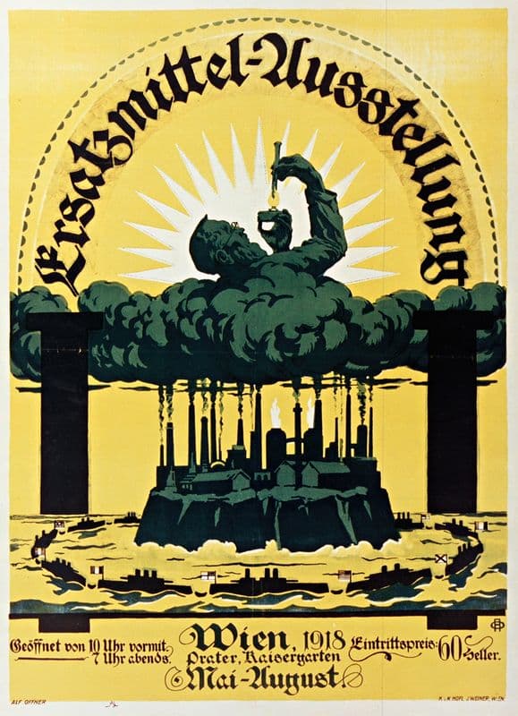 Ersatzmittel-Ausstellung… Wien 1918 as a canvas print