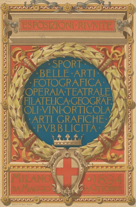 Esposizioni Riunite Milano 1894 as a canvas print