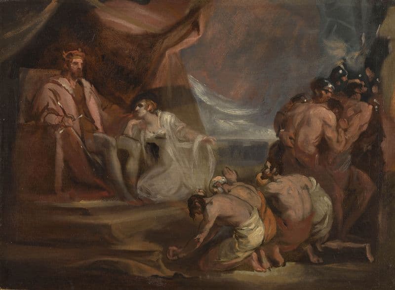 Esther and Ahasuerus as a canvas print