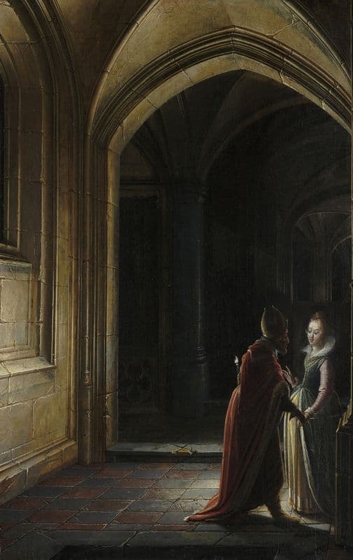 Esther and Mordecai as a canvas print