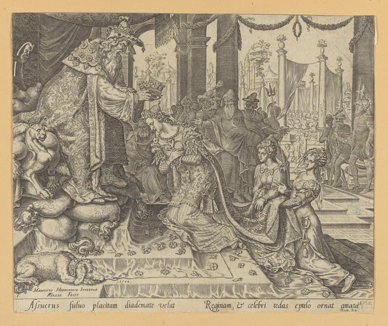 Esther Crowned by Ahasuerus as a canvas print