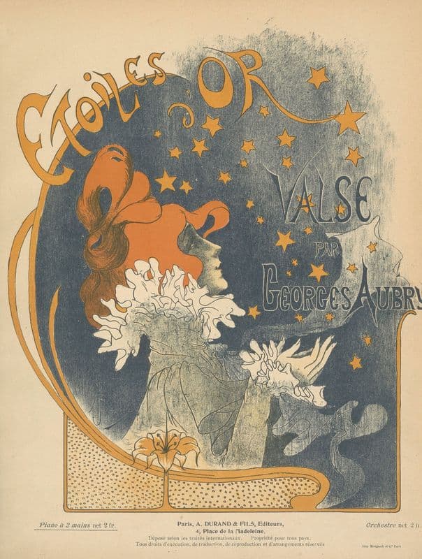 Étoiles d’or; valse as a canvas print