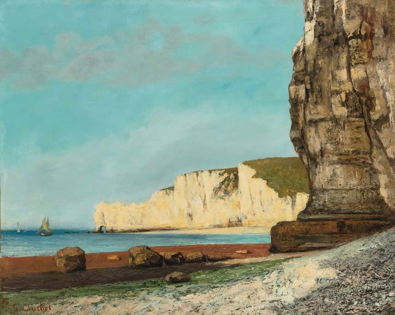Étretat; Les Falaises as a canvas print