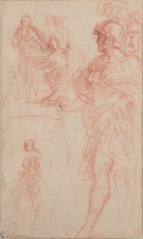Etude de général romain et de figures as a canvas print
