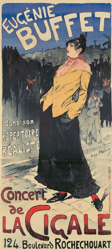 Eugénie Buffet, Concerté de La Cigale as a canvas print