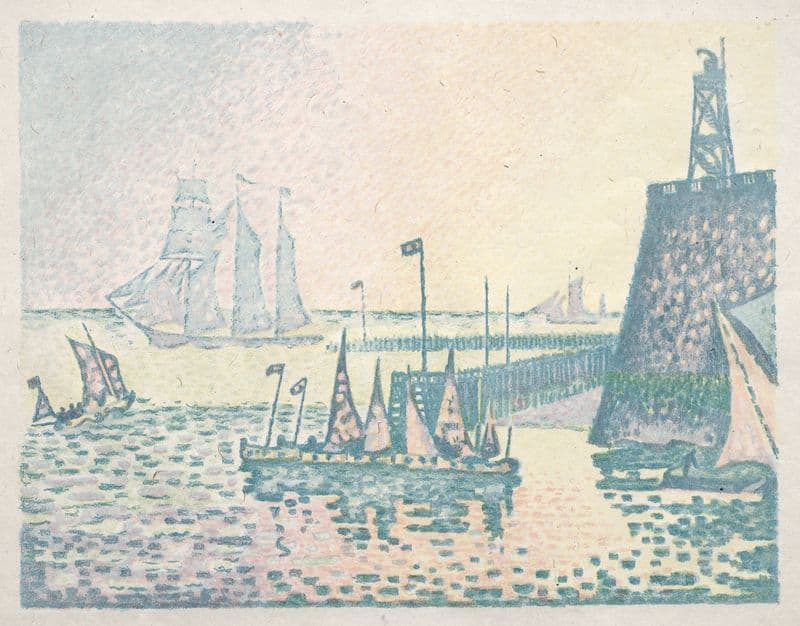 Evening, The Jetty at Vlissingen as a canvas print