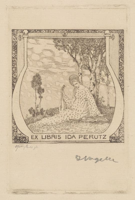 Ex Libris Ida Perutz as a canvas print