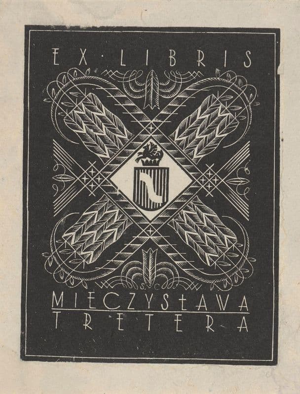 Ex libris Mieczysława Tretera as a canvas print