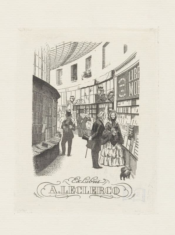 Ex libris van Alex Leclercq as a canvas print