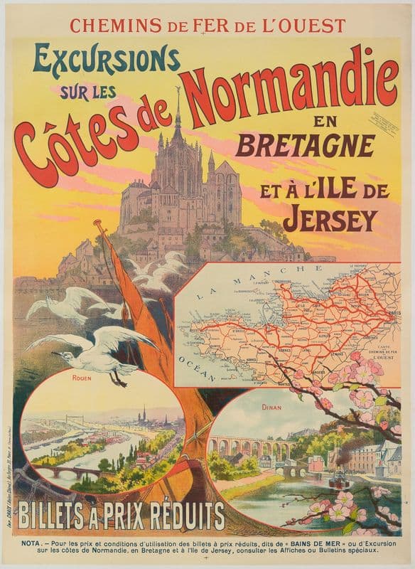 Excursions sur les Côtes de Normandie, en Bretagne et à l’Ile de Jersey as a canvas print