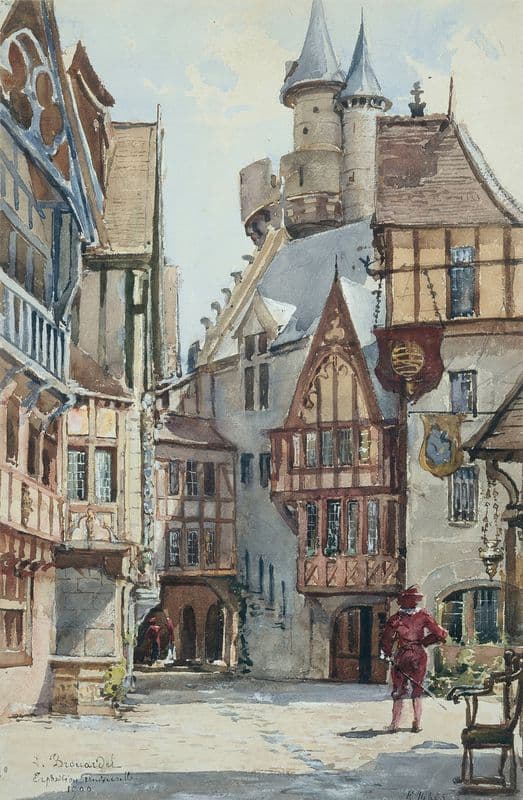 Exposition de 1900, le Vieux Paris as a canvas print