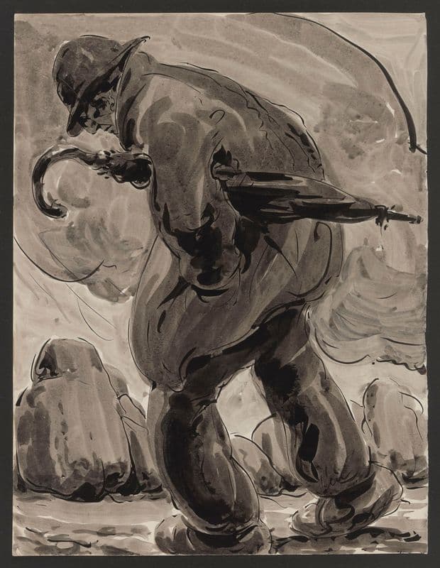 Extract from the Series ‘The Man with the Stone’ as a canvas print