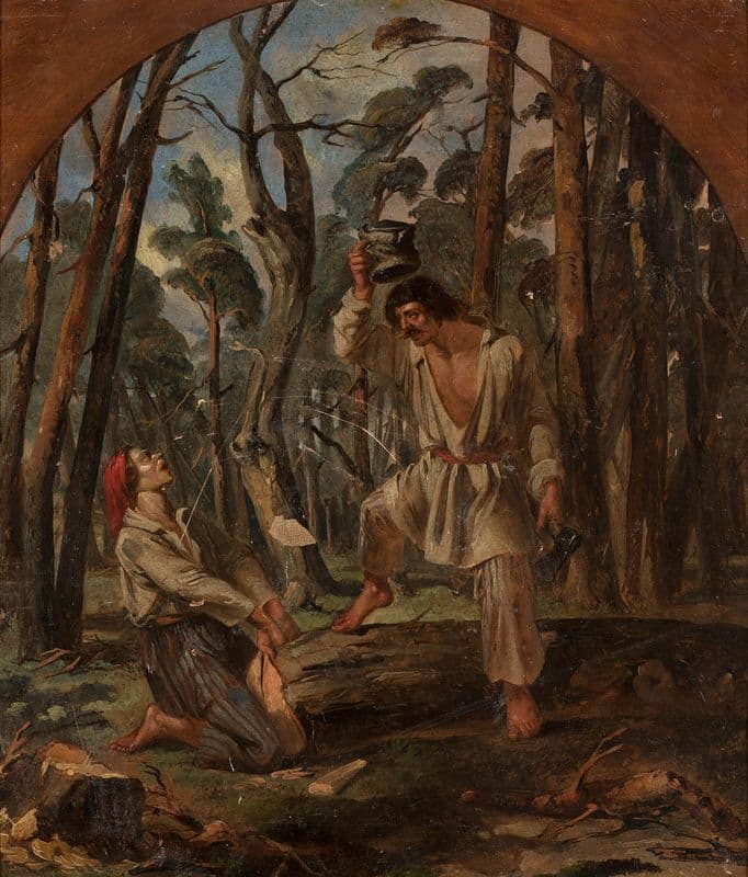 Fable of the lumberjack (1854 - 1855) as a canvas print
