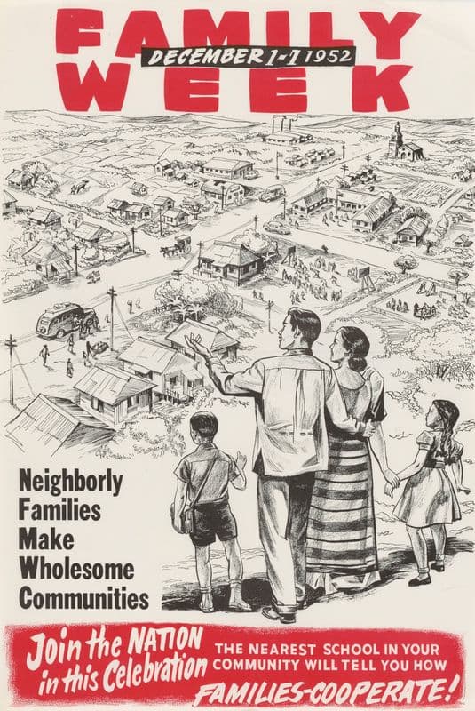 Family Week (Dec. 1-7, 1952) as a canvas print