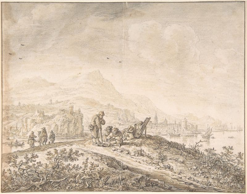 Fantasy Rhine Landscape as a canvas print