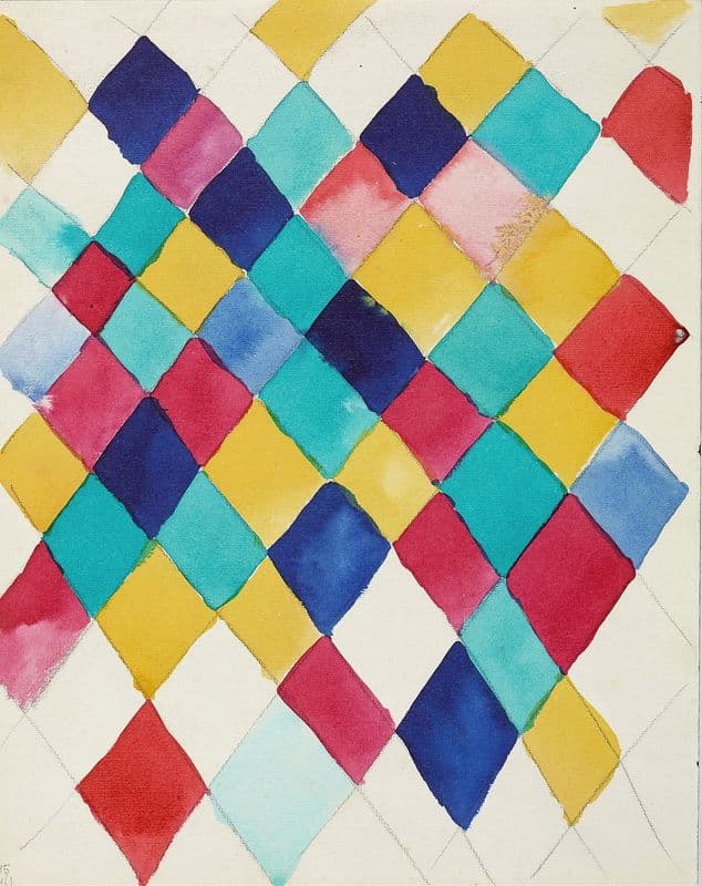 Farbstudie mit Rauten as a canvas print
