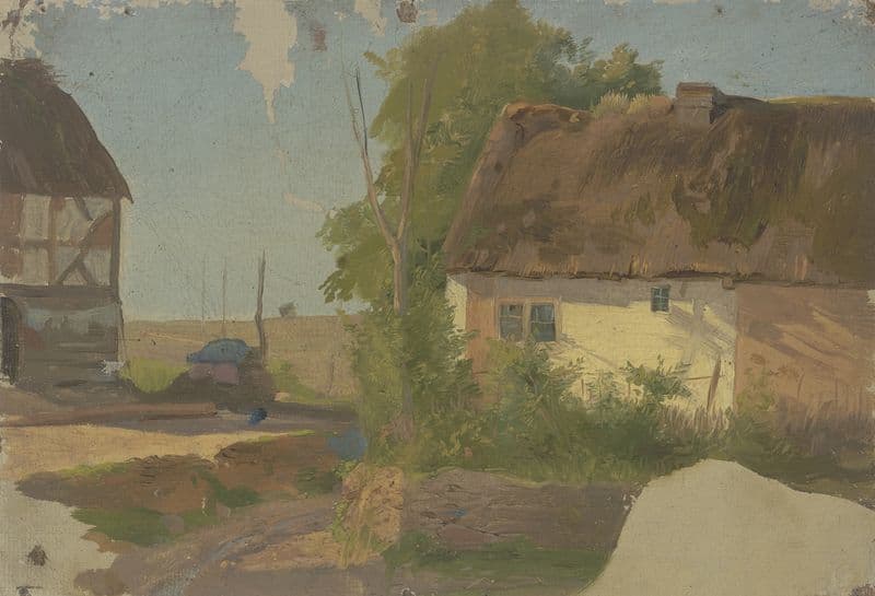 Farm house as a canvas print