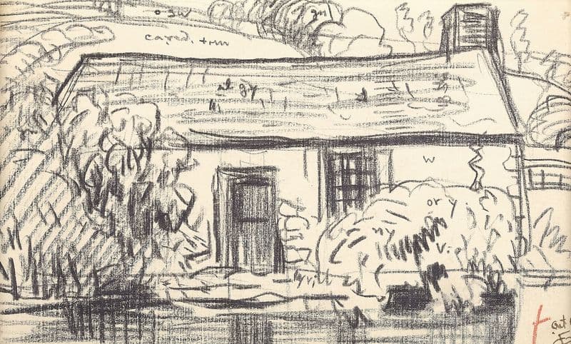 Farm House in a Landscape as a canvas print