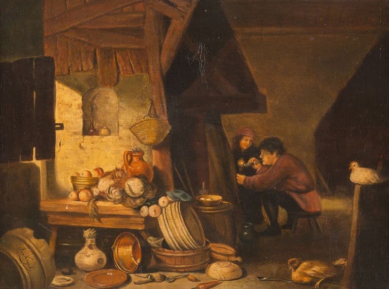 Farmer`s kitchen as a canvas print
