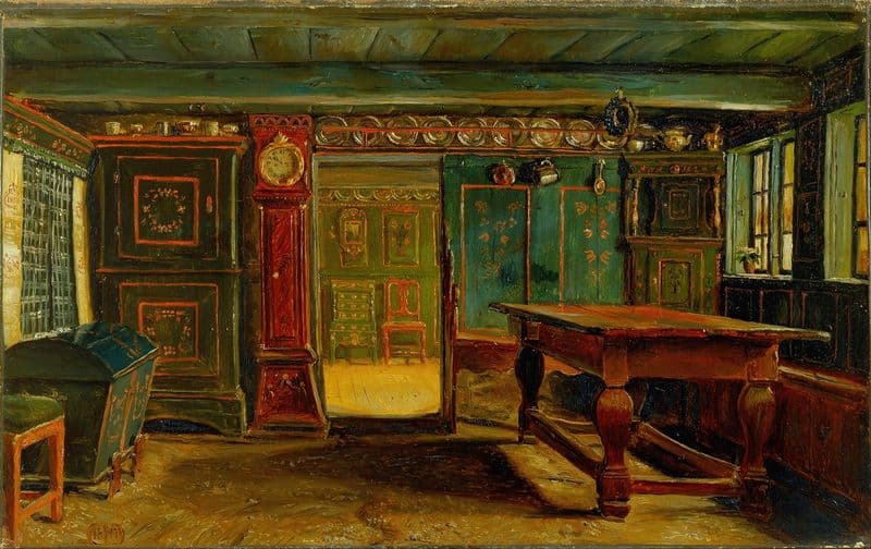 Farmhouse room near Store Heddinge as a canvas print