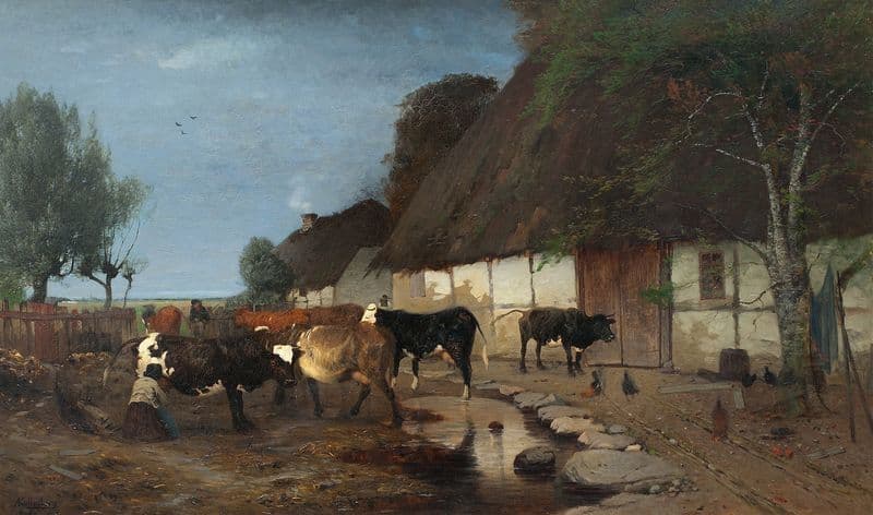 Farmstead in Skåne as a canvas print