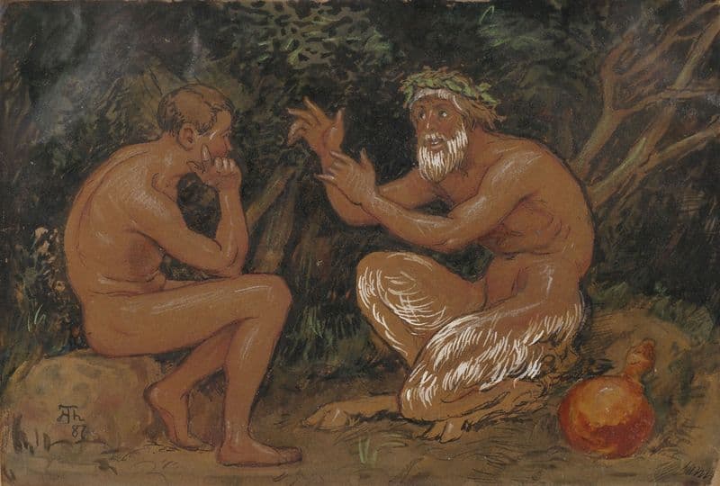 Faun und Jüngling as a canvas print