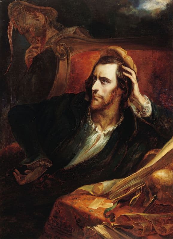 Faust in his cabinet as a canvas print