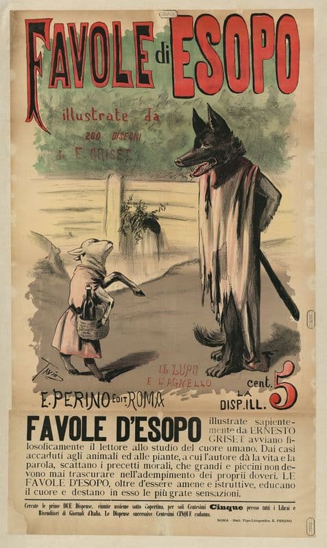 Favole di Esopo as a canvas print