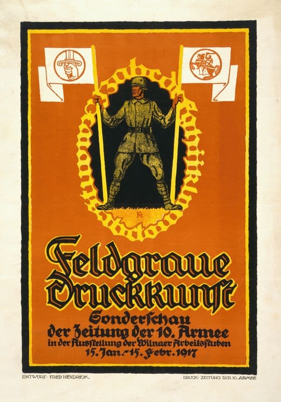 Feldgraue Druckkunst. Sondershau der Zeitung der 10. Armee as a canvas print