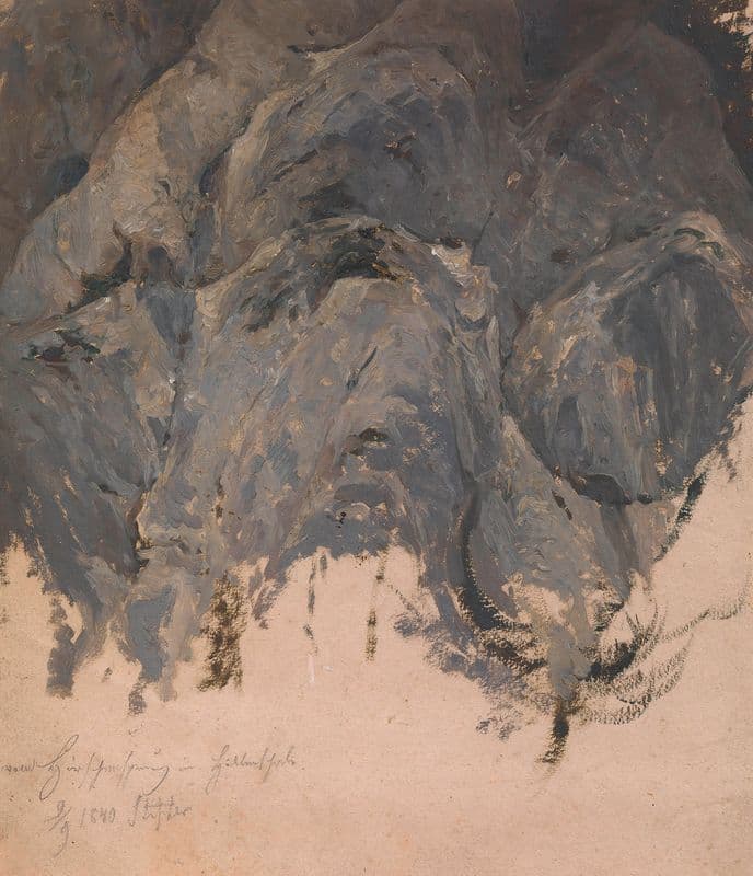 Felsstudie (Hirschensprung im Höllental) as a canvas print