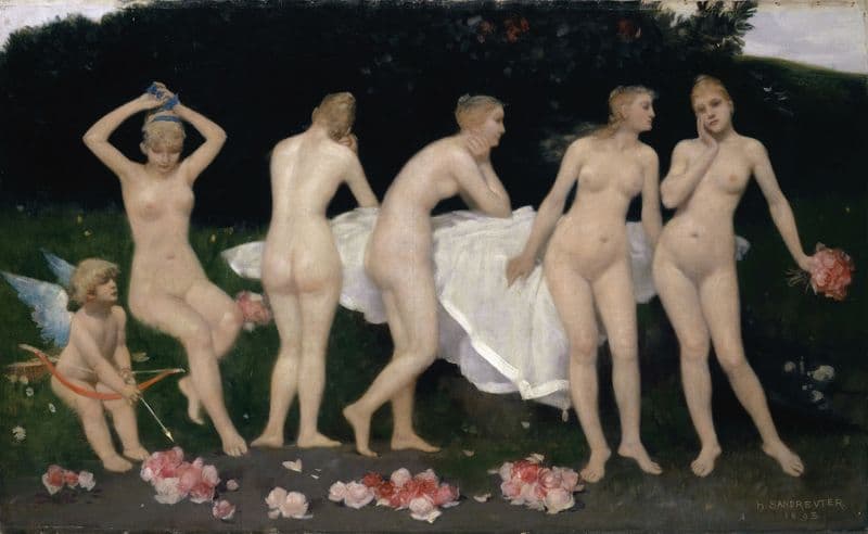 Female Beauty as a canvas print