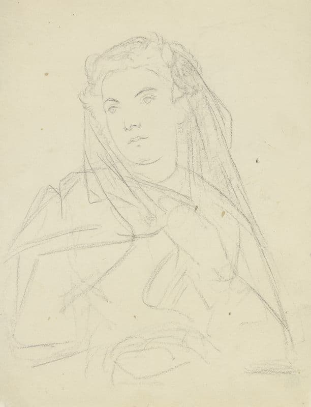 Female bust as a canvas print