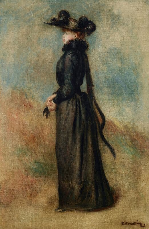 Femme en promenade as a canvas print